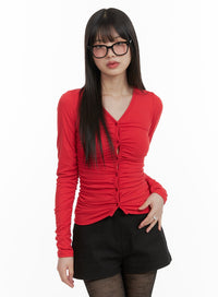 shirred-buttoned-cardigan-ca422