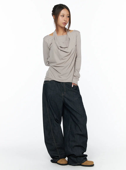 layered-long-sleeve-halter-top-ca516