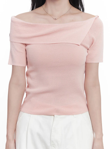 off-shoulder-asymmetric-short-sleeve-sweater-cu525