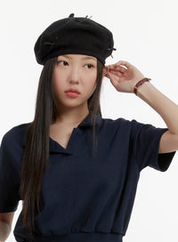 ribbon-beret-oy413 / Black