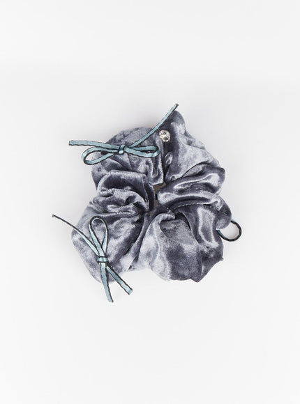 glam-cubic-ribbon-hair-tie-im528 / Blue