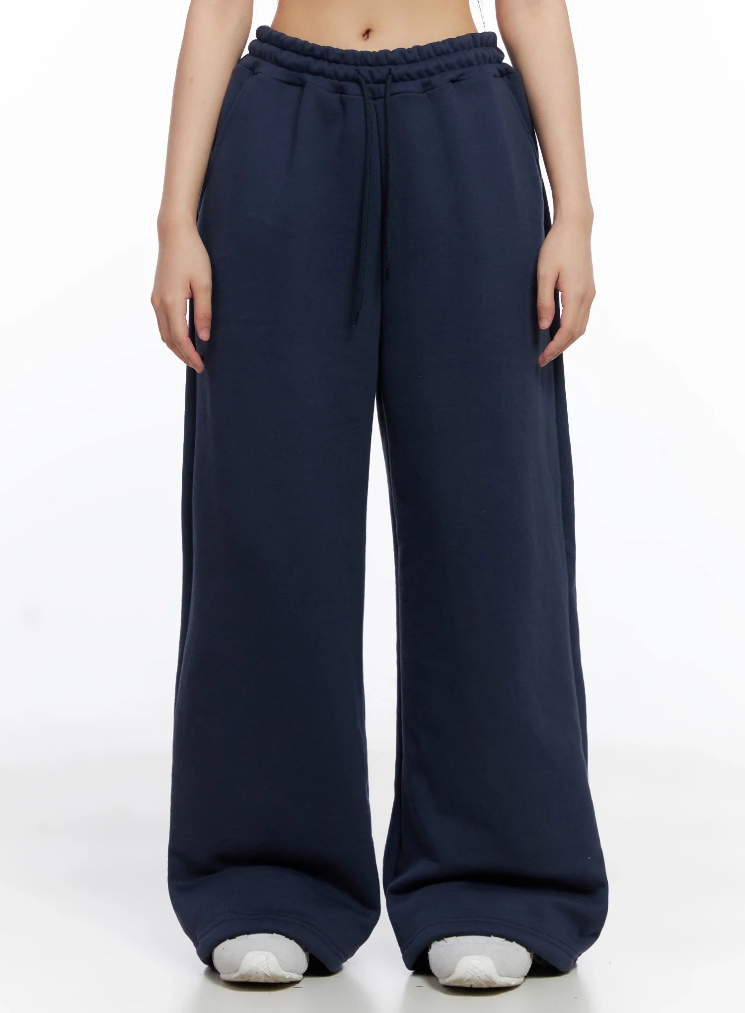 graphic-wide-leg-sweatpants-is525 / Dark blue