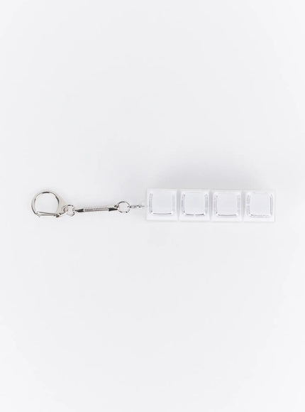 pastel-block-4-keycap-keychain-ia524 / White