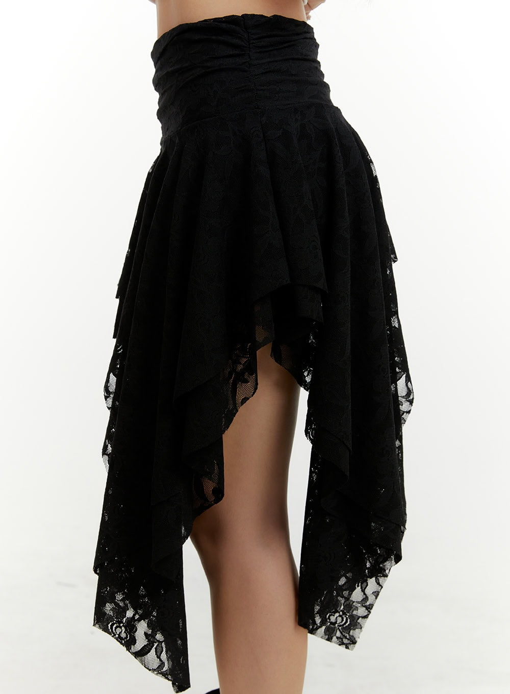 lace-ruffle-asymmetrical-mini-skirt-cy408