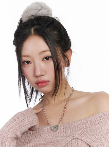 Romantic Metallic Pendant Necklace CD530