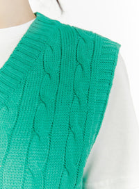 v-neck-cable-crop-knit-vest-oa405