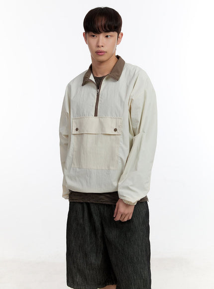 Men's Two-Tone Anorak Jacket IA507