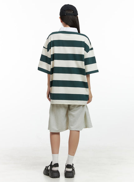 oversize-stripe-polo-top-ol408