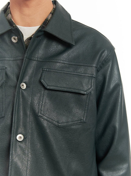 mens-faux-leather-collared-trucker-jacket-ia511