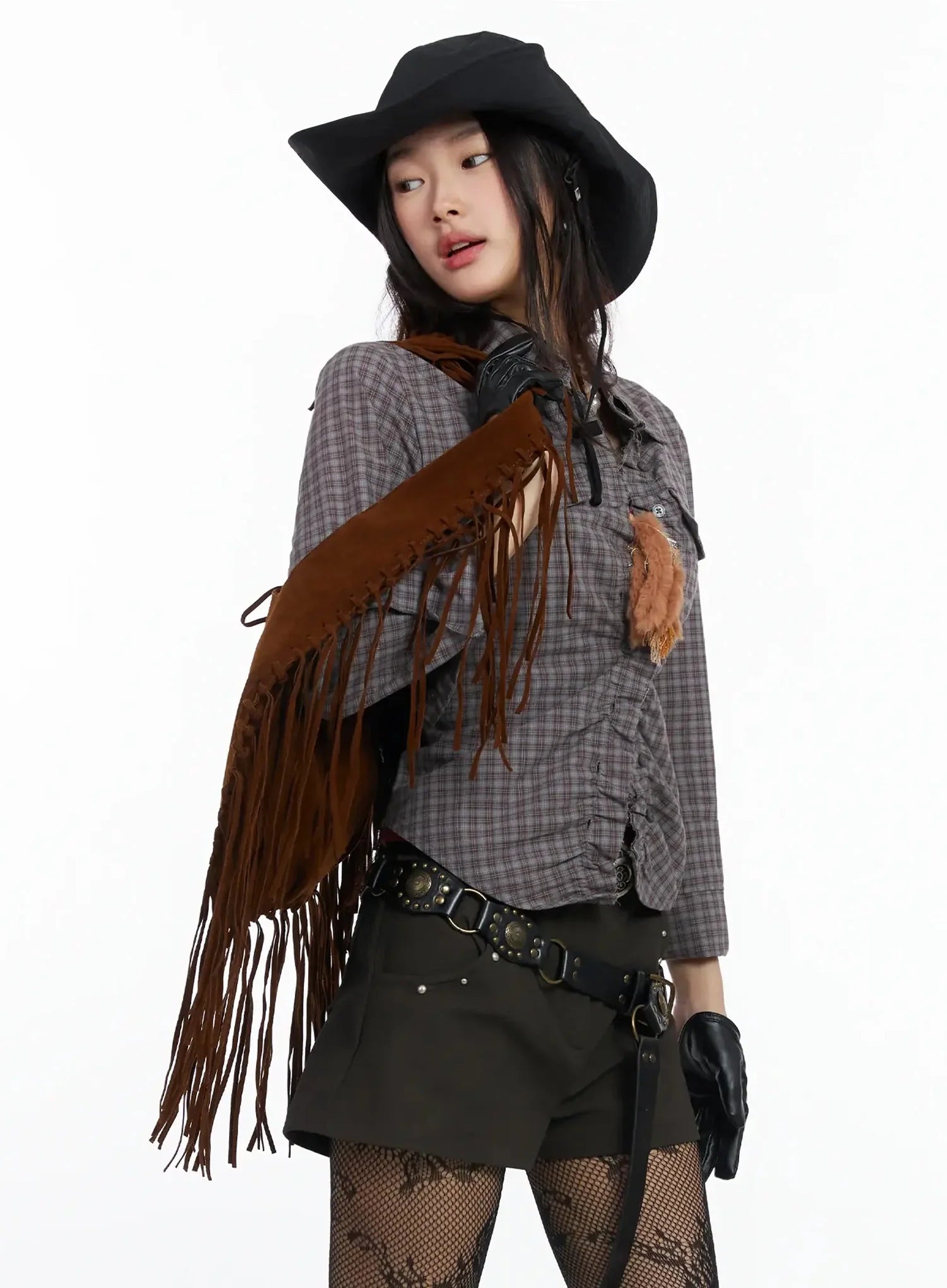 Western Style Suede Tassel Bag IM530
