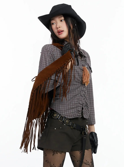 Western Style Suede Tassel Bag IM530