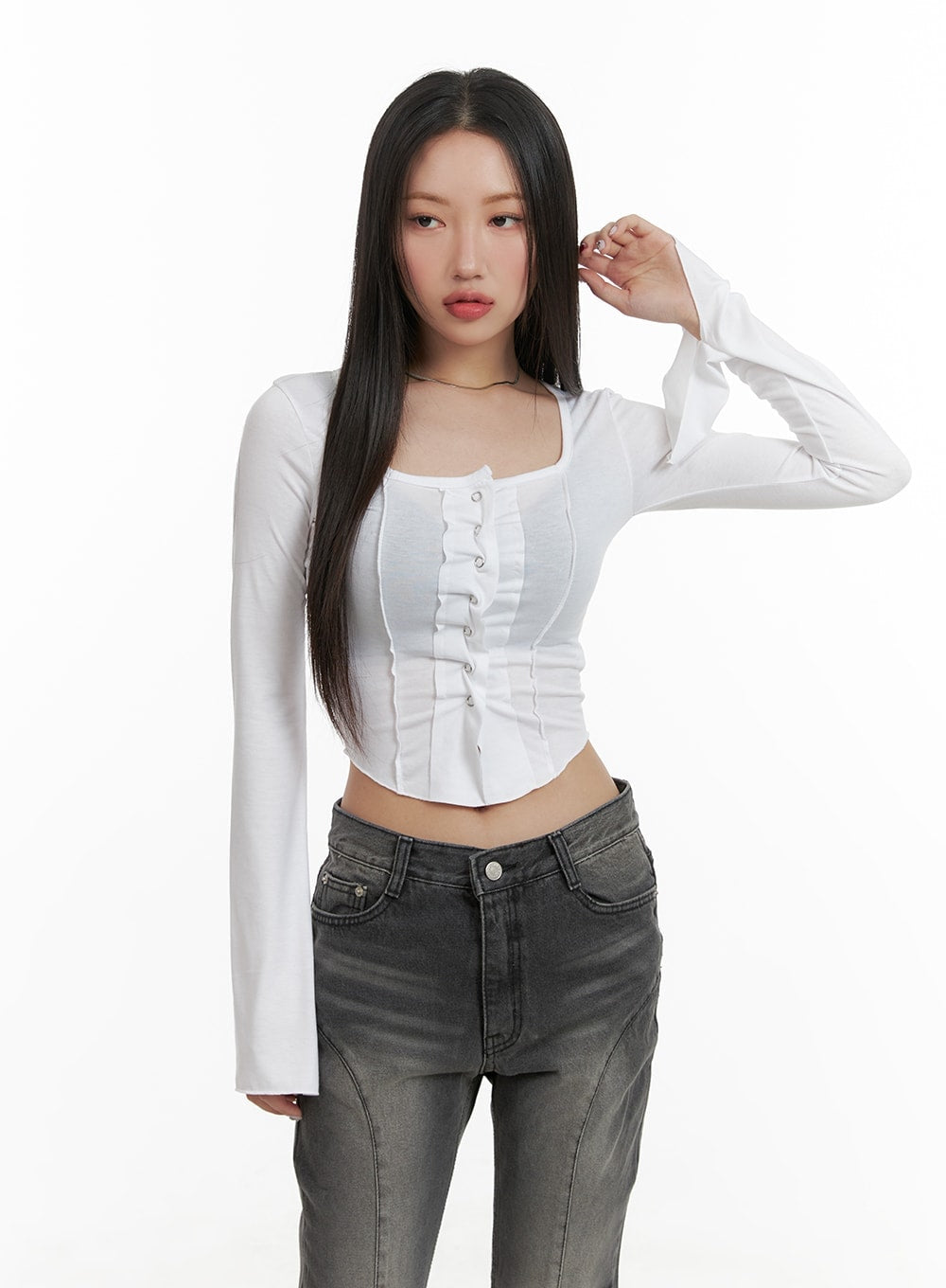 buttoned-square-neck-crop-top-ca415