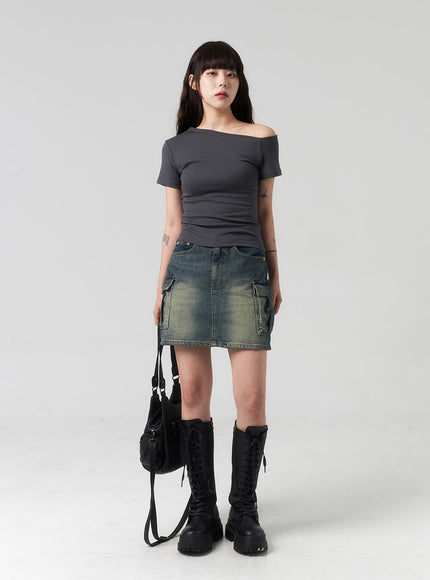 mini-cargo-denim-skirt-cl318