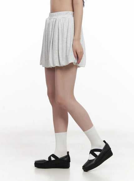 Comfy Gray Pleated Skirt CL516