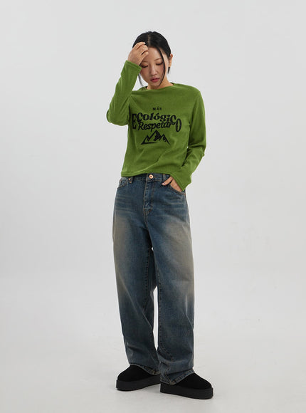 Baggy-Jeans mit mittlerer Leibhöhe Unisex CJ330