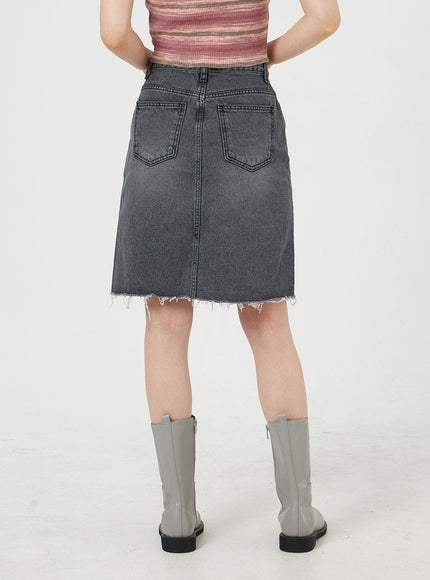 Midi Denim Skirt OM328