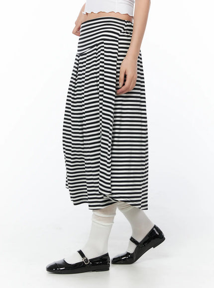 striped-flare-long-skirt-cy512