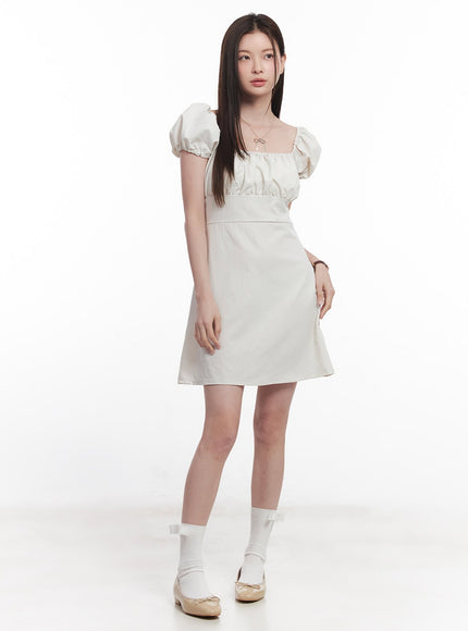 puff-sleeve-shirring-mini-dress-cy515