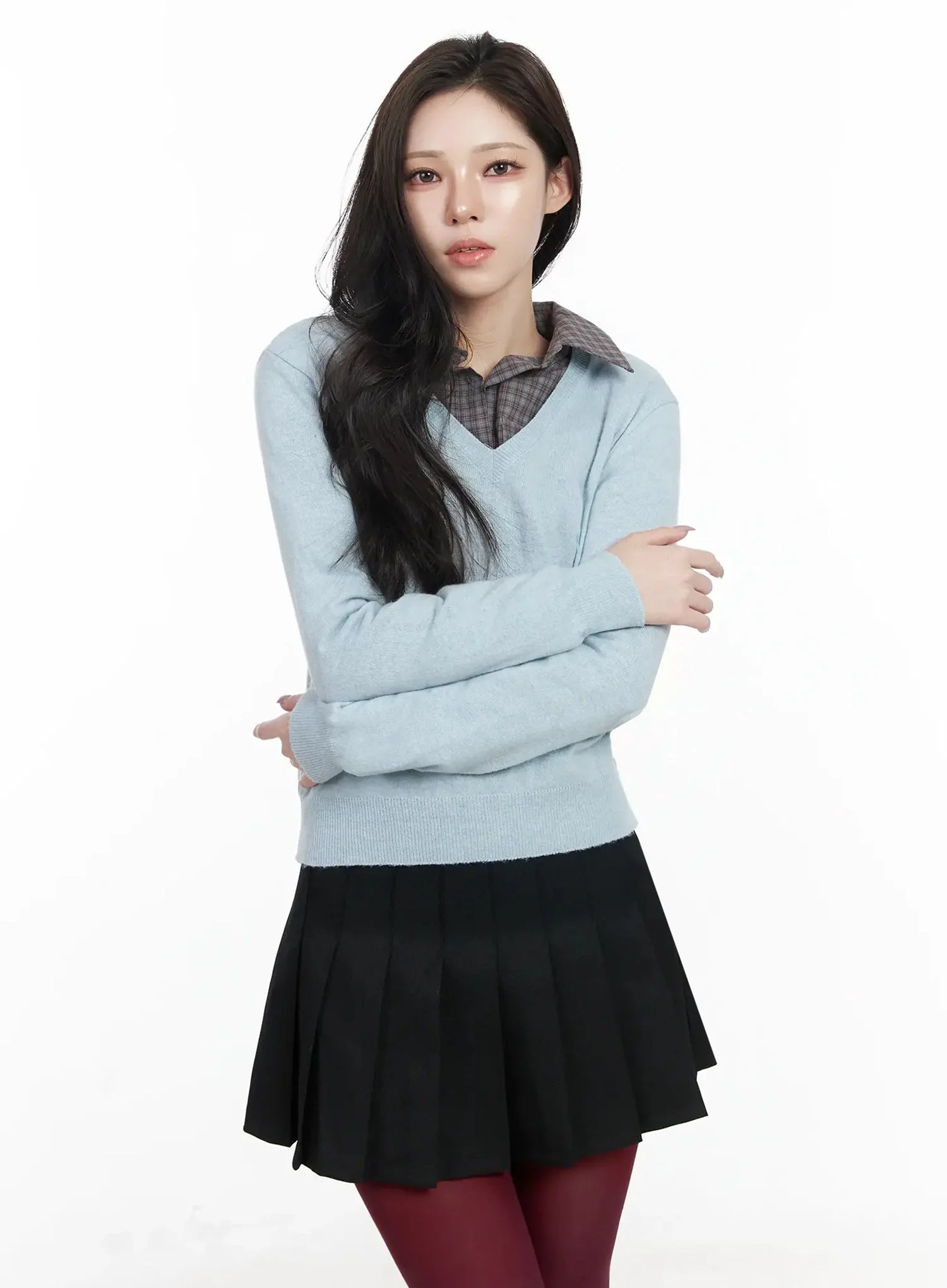 Simple Cashmere V-Neck Knit IJ528