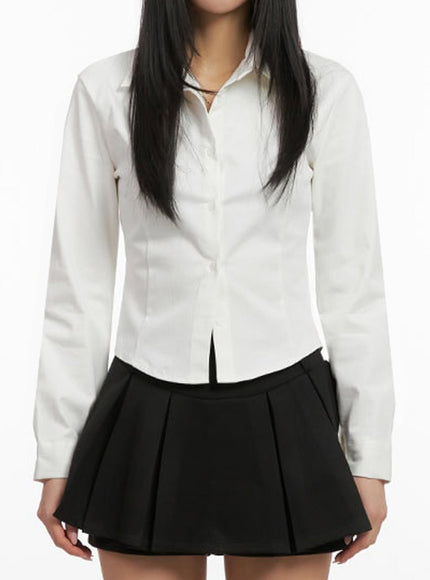 Classic Buttoned Slim-Fit Collared Shirt IJ503