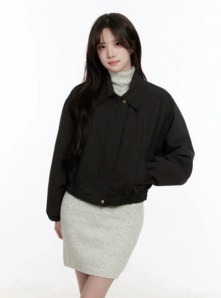 classic-twill-collared-jacket-cm505 / Black