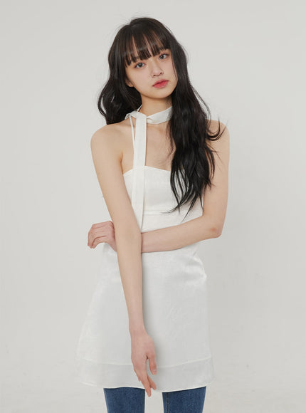 Mini Dress And Neck Accessory CM302