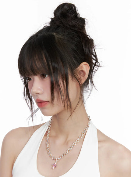 Layered Cross Charm Necklace CG519