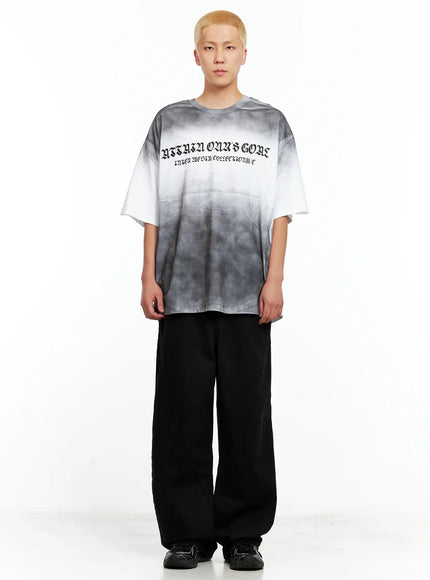 Men's Gradient Graphic Oversized Tee IL511