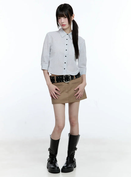 Studded Belt Mini Skirt CG507
