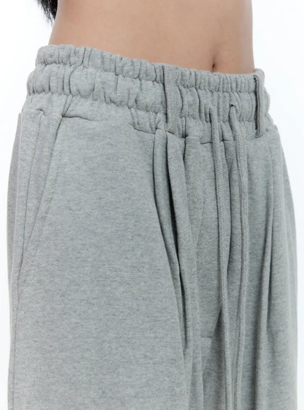 Cozy Pintuck Wide-Leg Sweatpants CG501