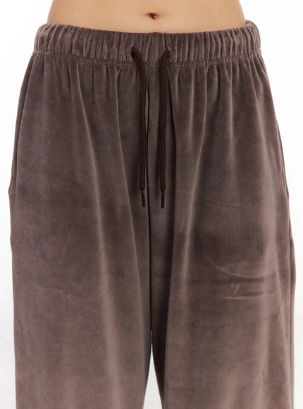 Wide Leg Velvet Track Pants CD508