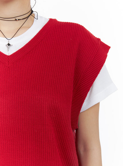 v-neck-knit-sweater-vest-oa419