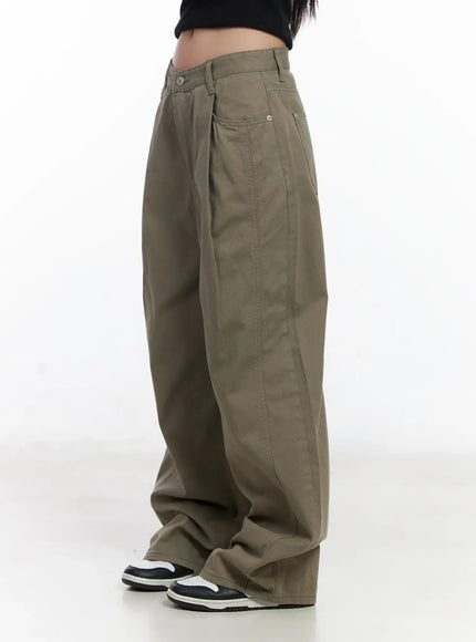 Pintuck Wide-Leg Pants CJ530