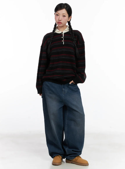 striped-knit-collar-sweater-cd501