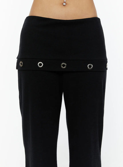 folded-eyelet-bootcut-sweatpants-cy521