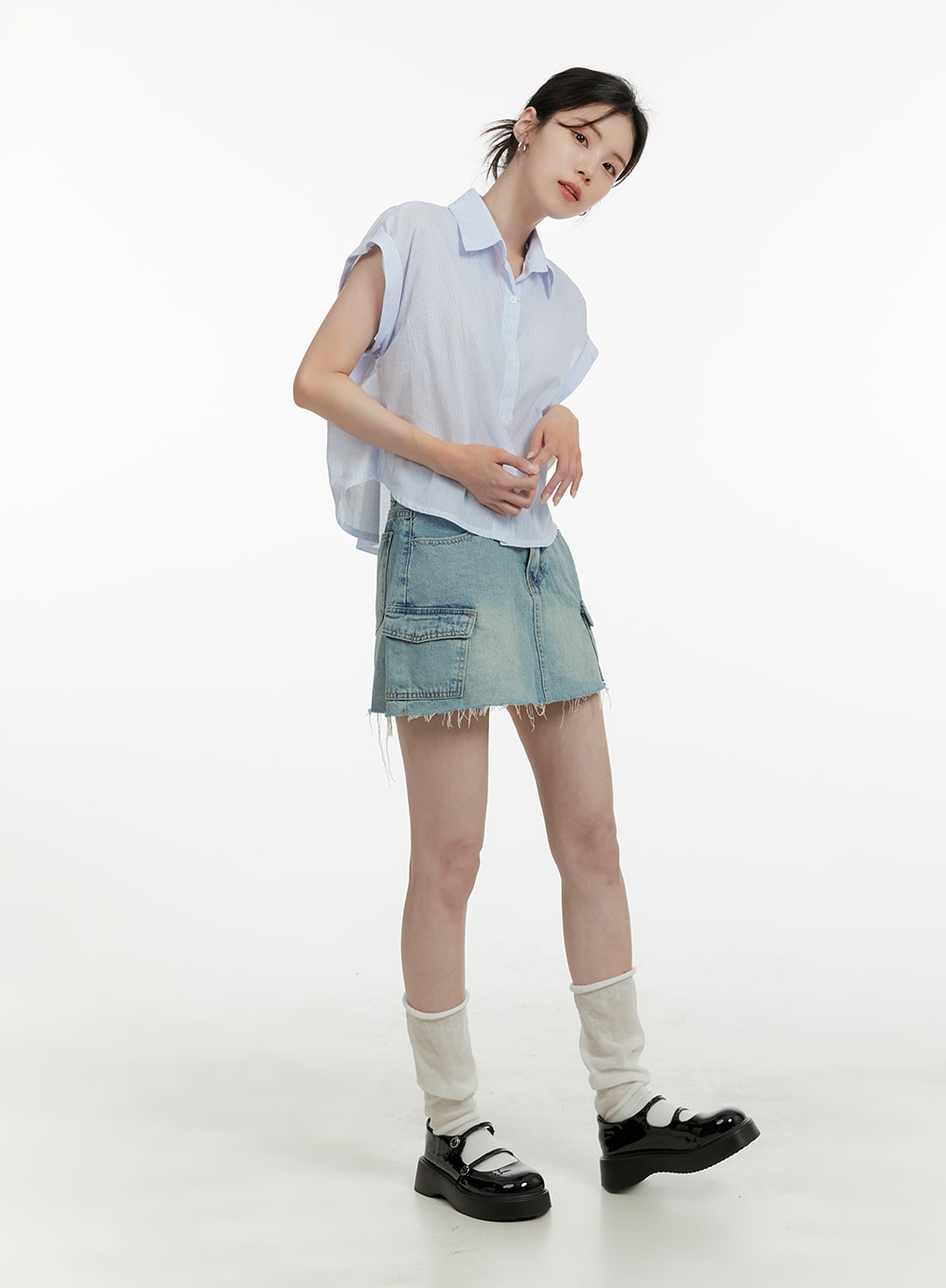 denim-cargo-mini-skirt-oa405