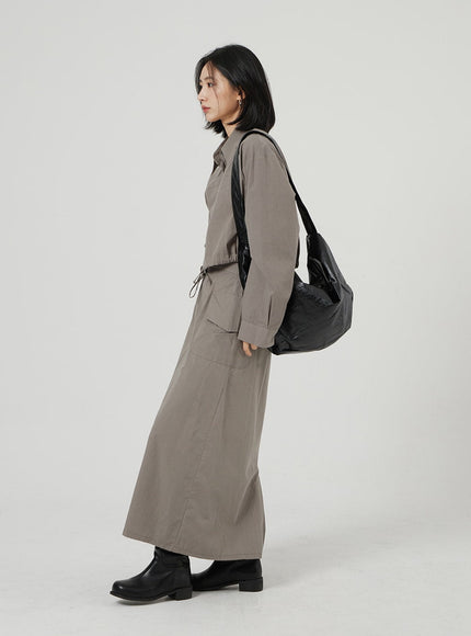 String Detail Cropped Shirt OF310