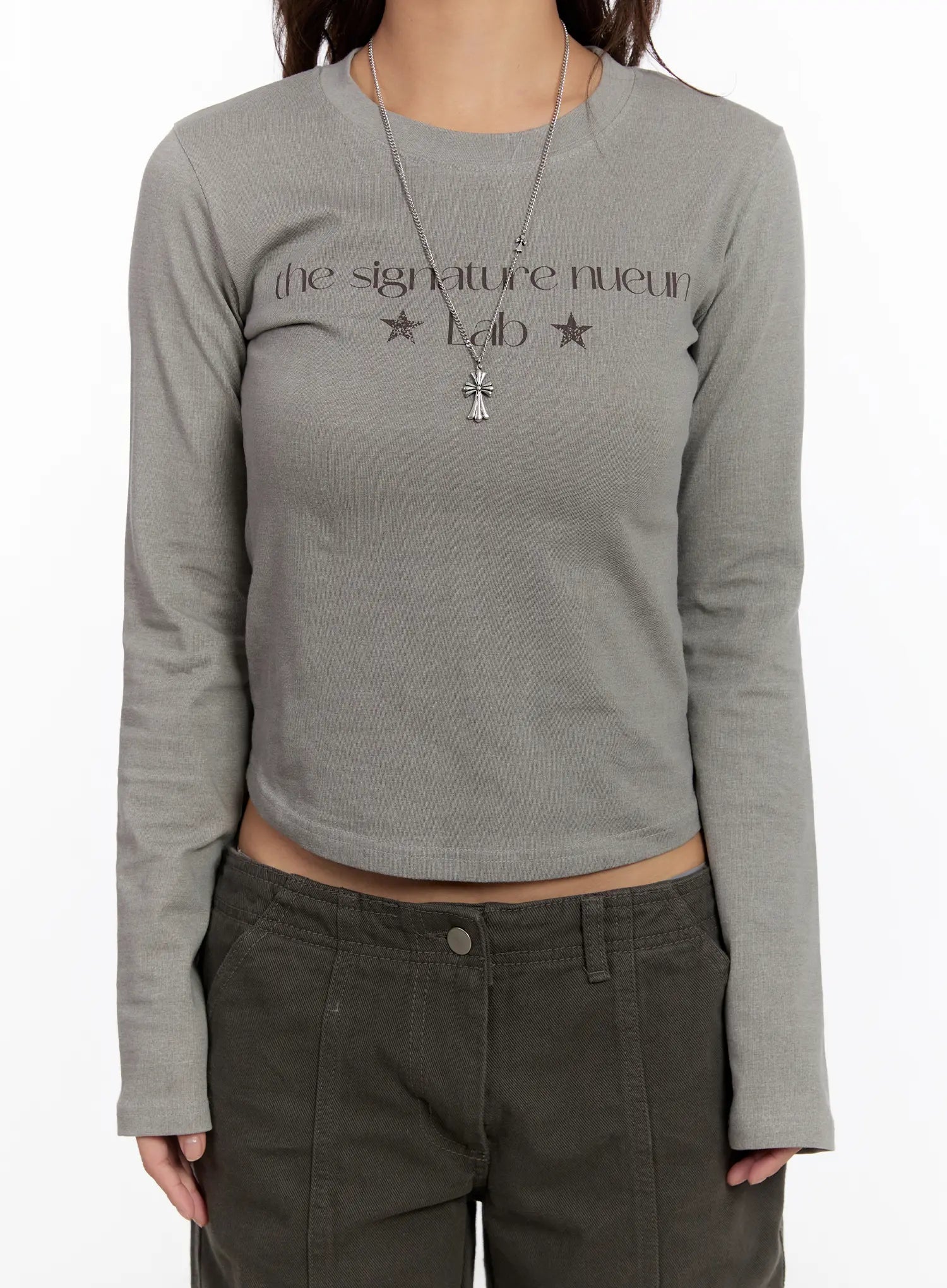 Graphic Slim Fit Long Sleeve Top CN527