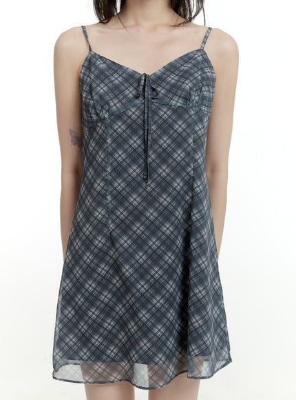 sweetheart-checkered-mini-dress-cl426