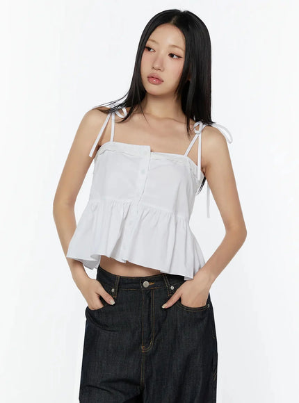 lace-trim-ruffle-blouse-iy526