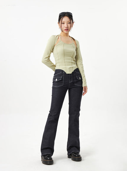 Pocket Bootcut Jeans CA320