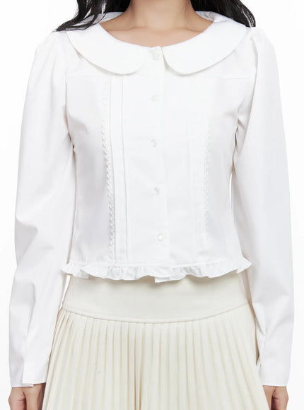 elegant-pintuck-lace-blouse-cn514