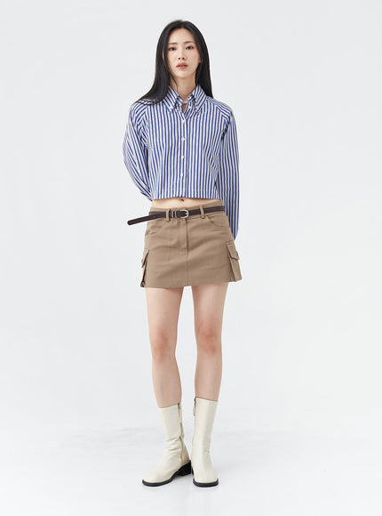 Low-Rise Pocket Cargo Mini Skirt OG18