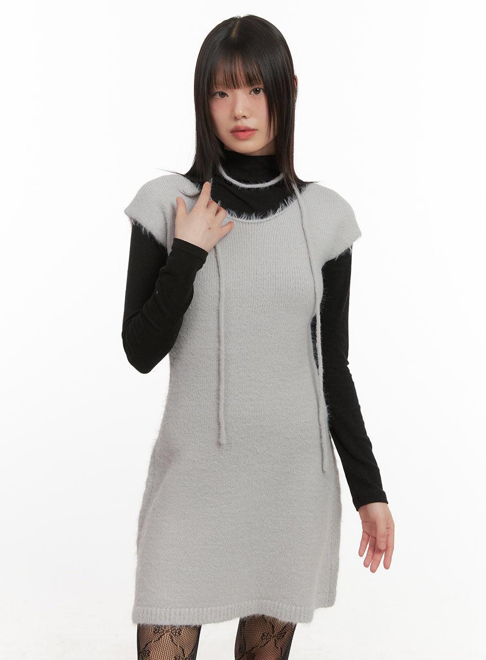 Slim-Fit Wool Blend Mini Dress CJ506