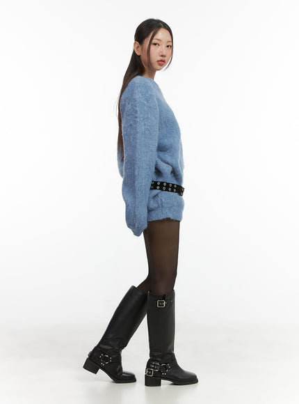 solid-knit-round-neck-sweater-co417