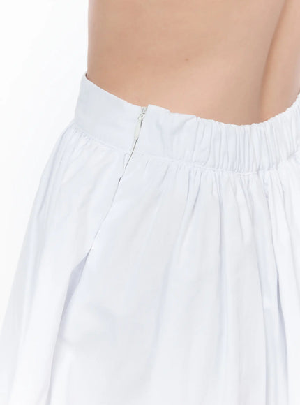 Frilled Shirred Midi Skirt CA528