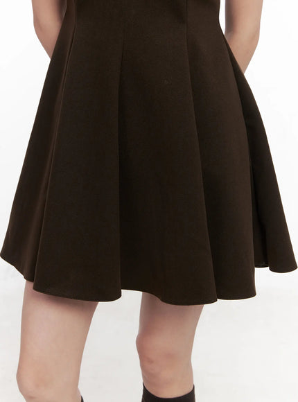 Classic Pleated Flare Mini Dress CN504