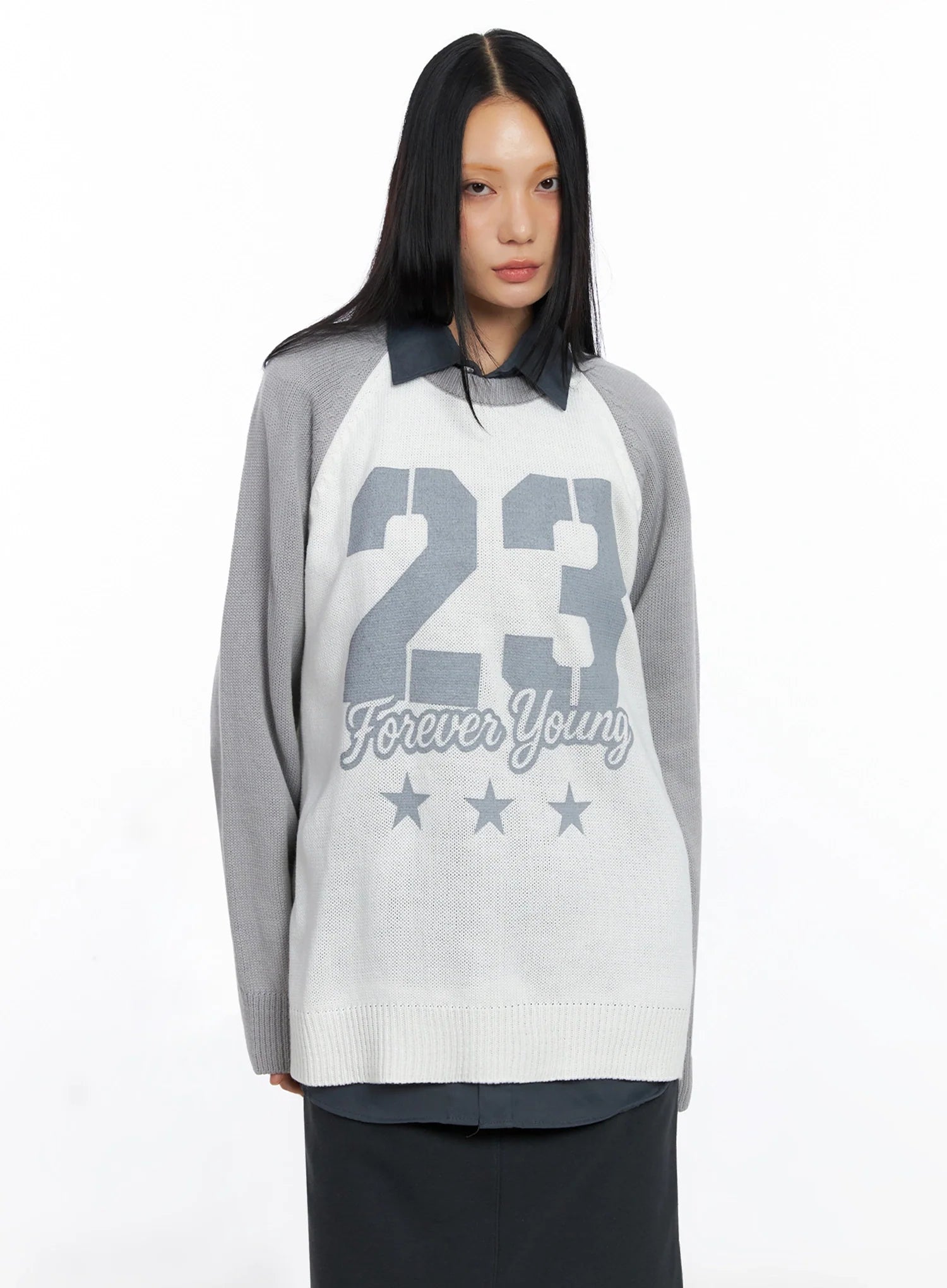 Forever Young Raglan Knit Top IO517