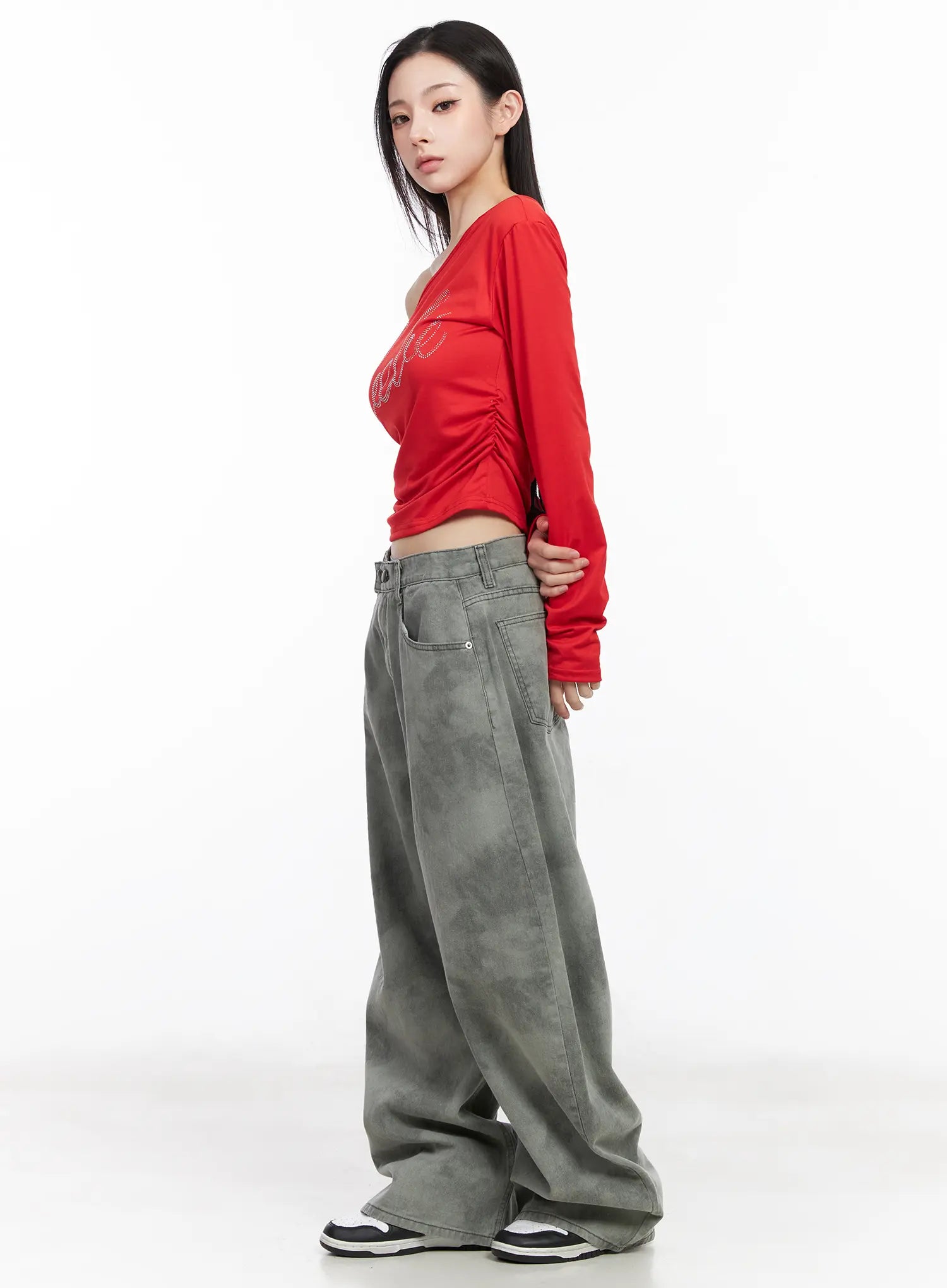 rhinestone-asymmetric-off-shoulder-long-sleeve-top-cm519