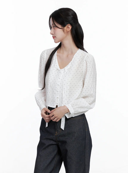 polka-dot-long-sleeve-blouse-cs519